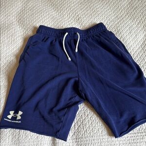 Under Armour Blue Athletic Shorts with Elastic Waistband